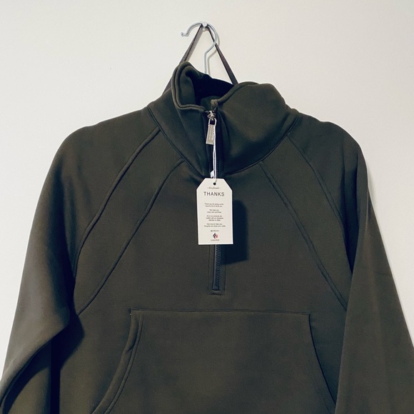 NWT LASULULU half zip pullover army green - Picture 2 of 4